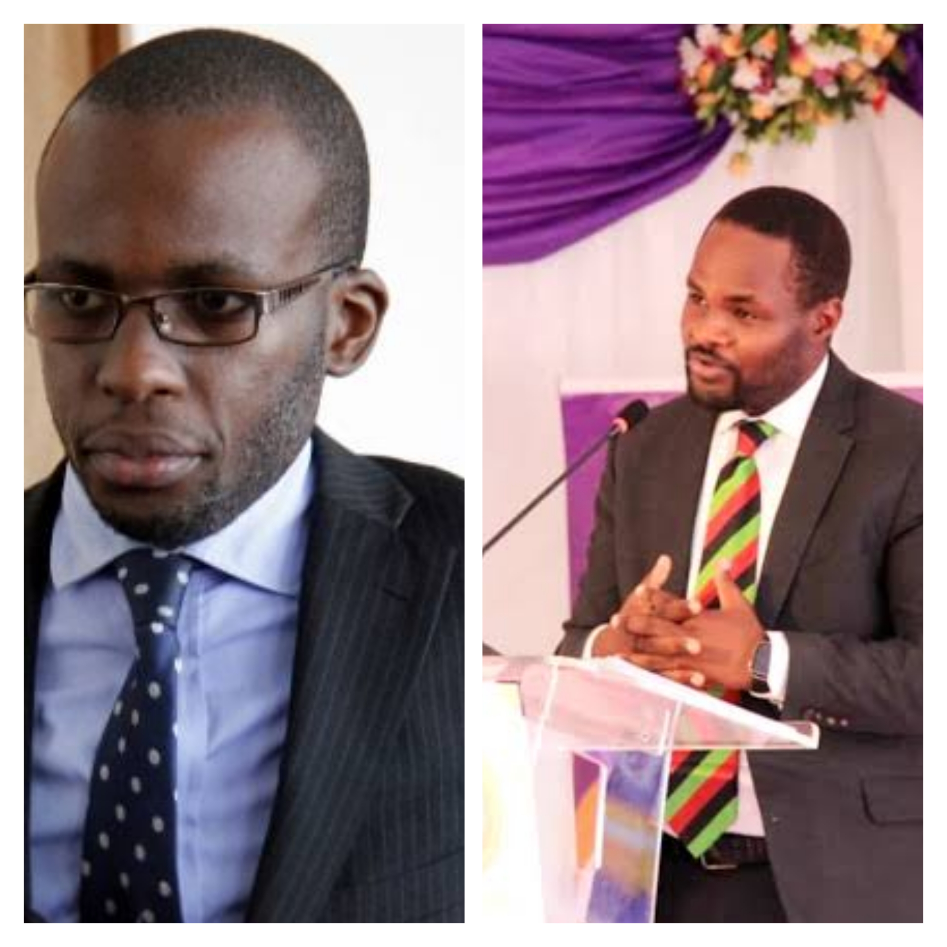 Photo montage of Lawyers Andrew Karamagi and Busingye Kabumba