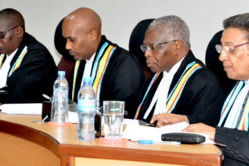 Members of the Appellate division of the East African Court of Justice - one of the chambers of the regional Court./ Photo: East Africa Court of Justice
